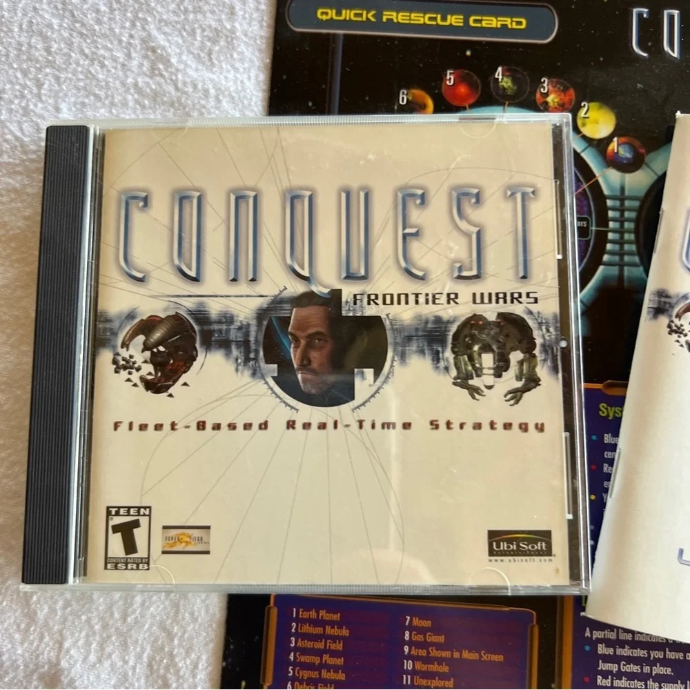Conquest Frontier Wars 2001 CD-ROM PC Game With Manual & Quick Reference Card